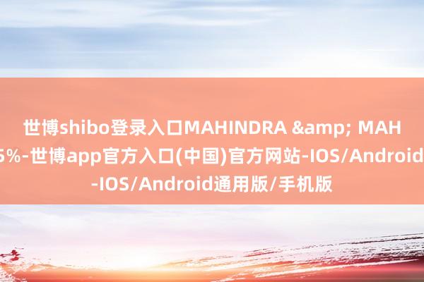 世博shibo登录入口MAHINDRA & MAHINDRA低开0.5%-世博app官方入口(中国)官方网站-IOS/Android通用版/手机版