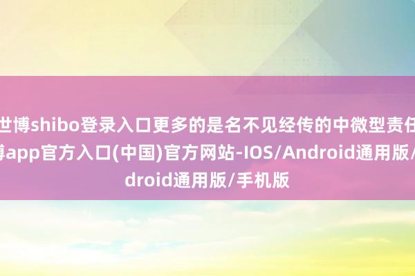 世博shibo登录入口更多的是名不见经传的中微型责任室-世博app官方入口(中国)官方网站-IOS/Android通用版/手机版