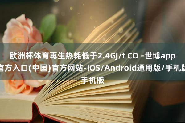 欧洲杯体育再生热耗低于2.4GJ/t CO -世博app官方入口(中国)官方网站-IOS/Android通用版/手机版