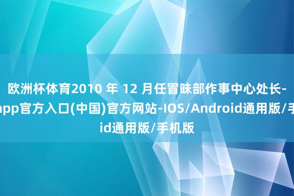 欧洲杯体育2010 年 12 月任冒昧部作事中心处长-世博app官方入口(中国)官方网站-IOS/Android通用版/手机版