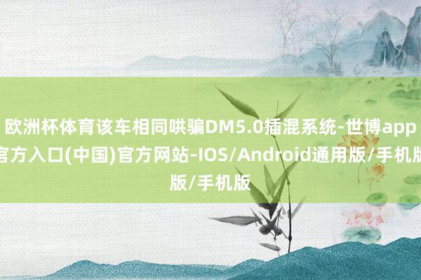 欧洲杯体育该车相同哄骗DM5.0插混系统-世博app官方入口(中国)官方网站-IOS/Android通用版/手机版