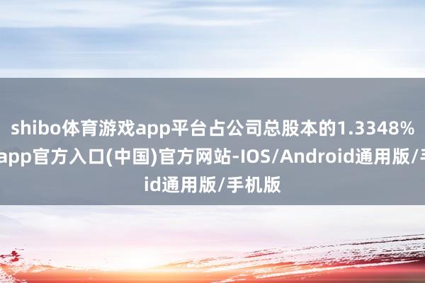 shibo体育游戏app平台占公司总股本的1.3348%-世博app官方入口(中国)官方网站-IOS/Android通用版/手机版