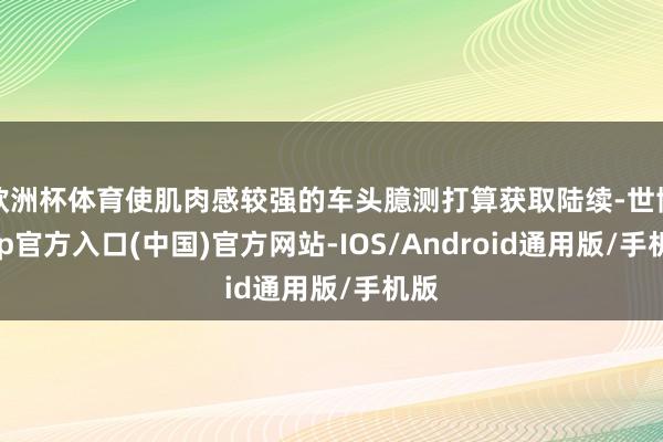 欧洲杯体育使肌肉感较强的车头臆测打算获取陆续-世博app官方入口(中国)官方网站-IOS/Android通用版/手机版