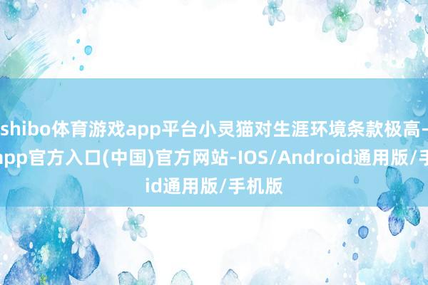 shibo体育游戏app平台小灵猫对生涯环境条款极高-世博app官方入口(中国)官方网站-IOS/Android通用版/手机版