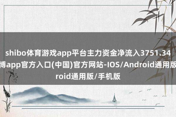 shibo体育游戏app平台主力资金净流入3751.34万元-世博app官方入口(中国)官方网站-IOS/Android通用版/手机版