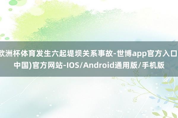 欧洲杯体育发生六起堤坝关系事故-世博app官方入口(中国)官方网站-IOS/Android通用版/手机版