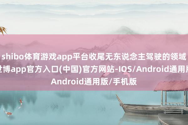 shibo体育游戏app平台收尾无东说念主驾驶的领域化落地-世博app官方入口(中国)官方网站-IOS/Android通用版/手机版