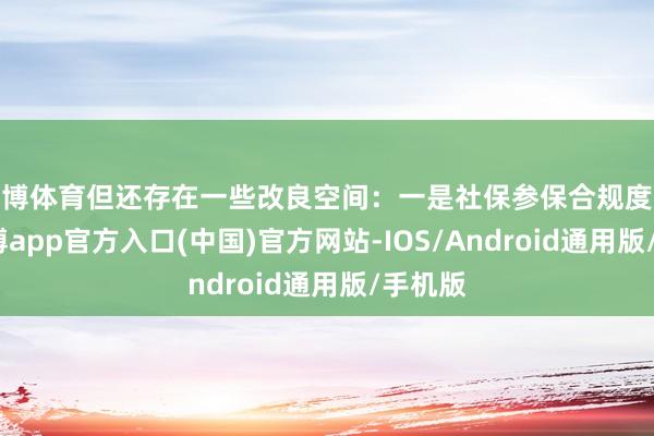 世博体育但还存在一些改良空间：一是社保参保合规度较低-世博app官方入口(中国)官方网站-IOS/Android通用版/手机版