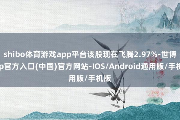 shibo体育游戏app平台该股现在飞腾2.97%-世博app官方入口(中国)官方网站-IOS/Android通用版/手机版