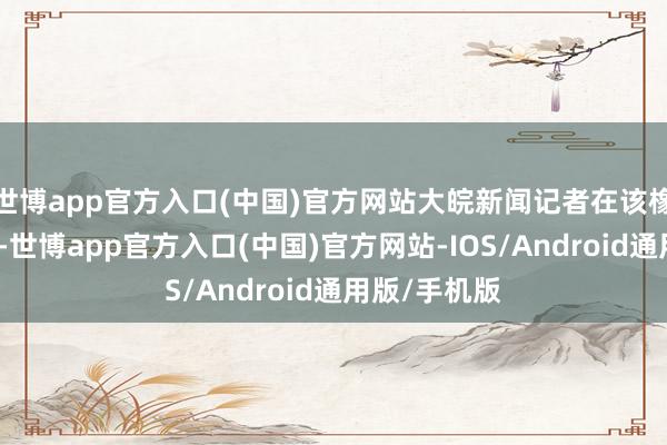 世博app官方入口(中国)官方网站大皖新闻记者在该橡胶中坝看到-世博app官方入口(中国)官方网站-IOS/Android通用版/手机版