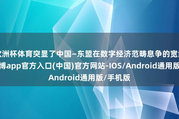 欧洲杯体育突显了中国—东盟在数字经济范畴息争的宽绰远景-世博app官方入口(中国)官方网站-IOS/Android通用版/手机版