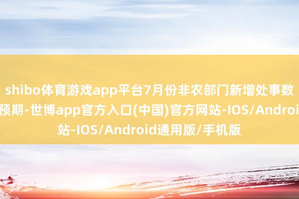 shibo体育游戏app平台7月份非农部门新增处事数据显耀低于市集预期-世博app官方入口(中国)官方网站-IOS/Android通用版/手机版