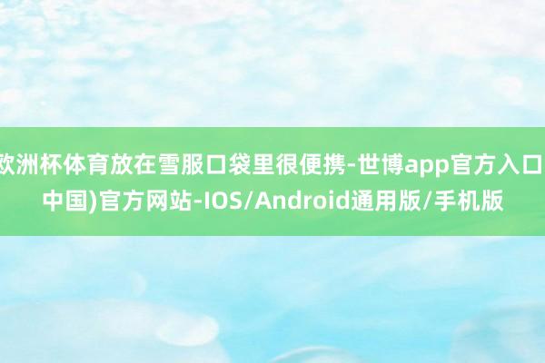 欧洲杯体育放在雪服口袋里很便携-世博app官方入口(中国)官方网站-IOS/Android通用版/手机版