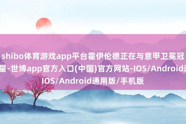 shibo体育游戏app平台霍伊伦德正在与意甲卫冕冠军那不勒斯商量-世博app官方入口(中国)官方网站-IOS/Android通用版/手机版