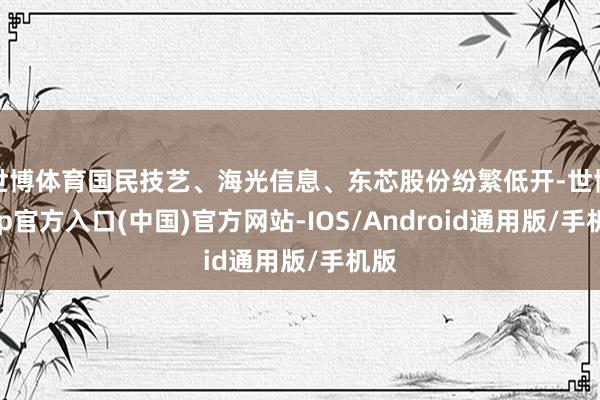 世博体育国民技艺、海光信息、东芯股份纷繁低开-世博app官方入口(中国)官方网站-IOS/Android通用版/手机版