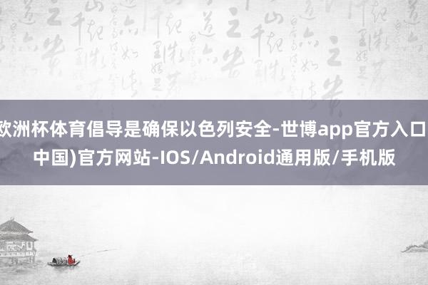 欧洲杯体育倡导是确保以色列安全-世博app官方入口(中国)官方网站-IOS/Android通用版/手机版