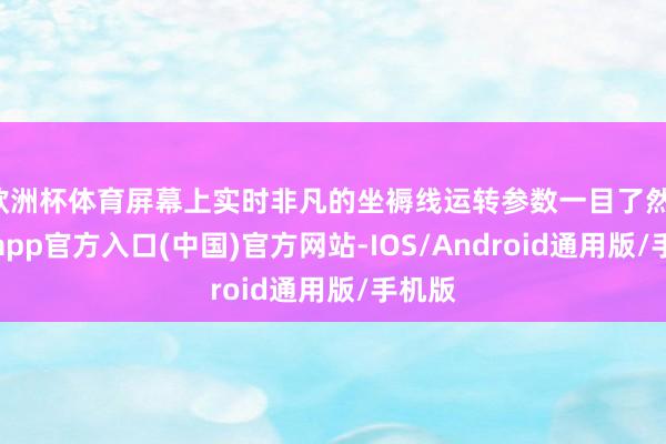 欧洲杯体育屏幕上实时非凡的坐褥线运转参数一目了然-世博app官方入口(中国)官方网站-IOS/Android通用版/手机版