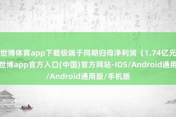 世博体育app下载极端于同期归母净利润(1.74亿元)的九成-世博app官方入口(中国)官方网站-IOS/Android通用版/手机版