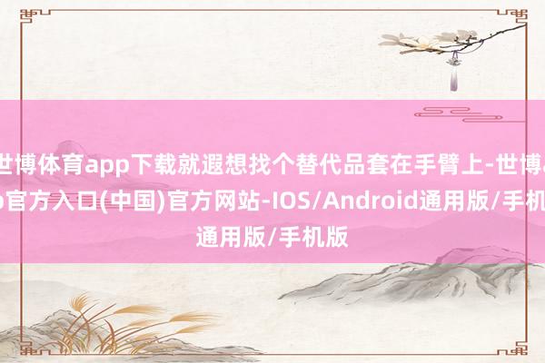 世博体育app下载就遐想找个替代品套在手臂上-世博app官方入口(中国)官方网站-IOS/Android通用版/手机版