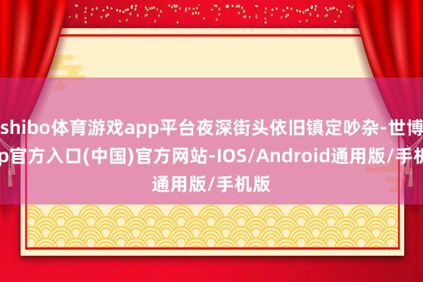 shibo体育游戏app平台夜深街头依旧镇定吵杂-世博app官方入口(中国)官方网站-IOS/Android通用版/手机版